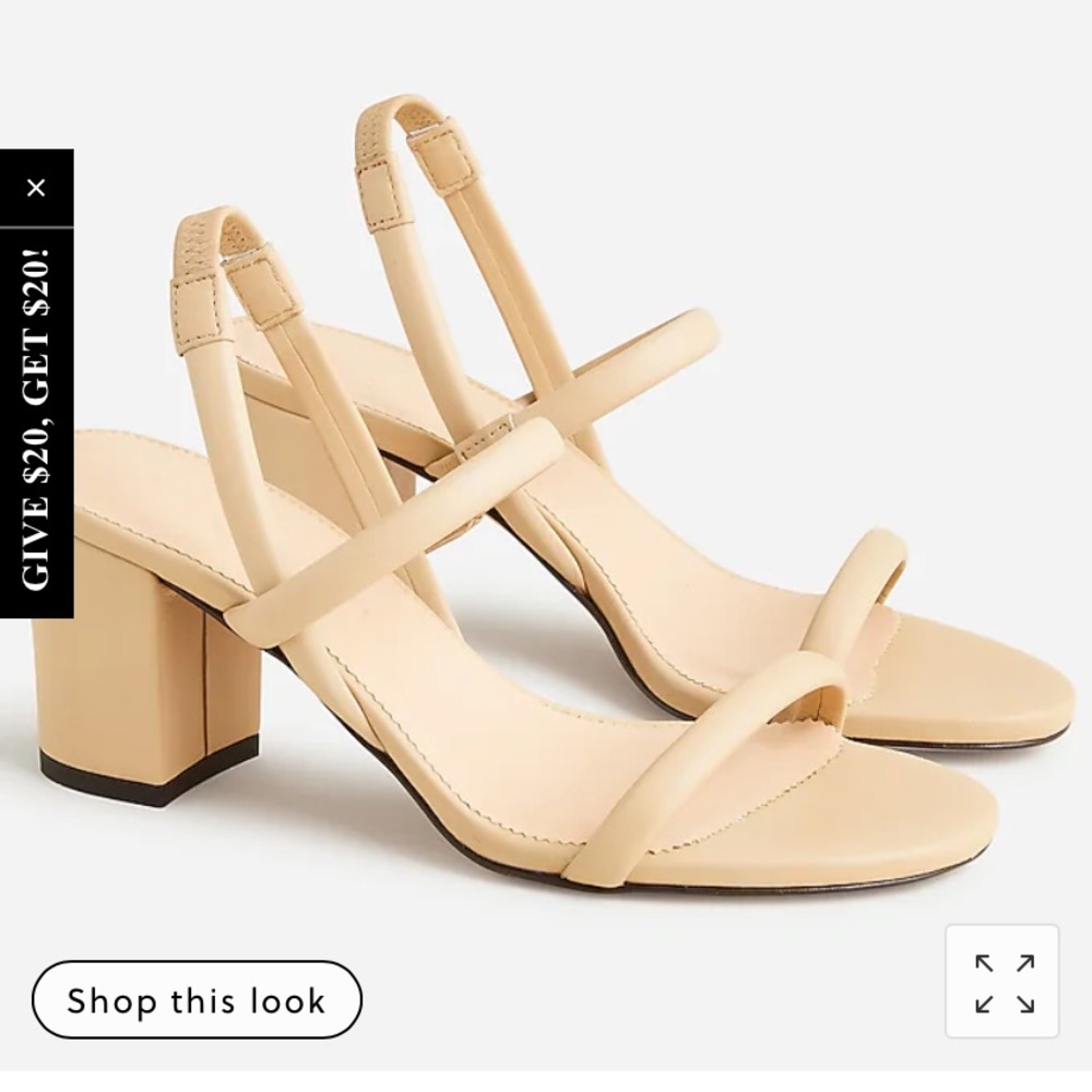 J. Crew Lucie slingback block-heel sandals in leather